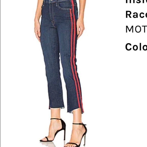 EUC MOTHER jeans insider crop step gray speed racer size 28 - Picture 1 of 9